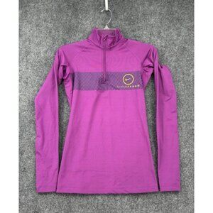 Nike Pro Combat Dry Fit Compression 1/4 Zip Athletic Jacket Livestrong Purple XS